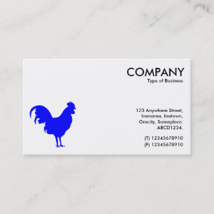 Blue Cockerel Symbol - Weiß Visitenkarte