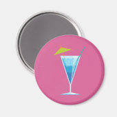 Blue Cocktail Magnet (Vorderseite/Rückseite)