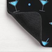 Blue Cocktail Martini Glass Mousepad (Ecke)