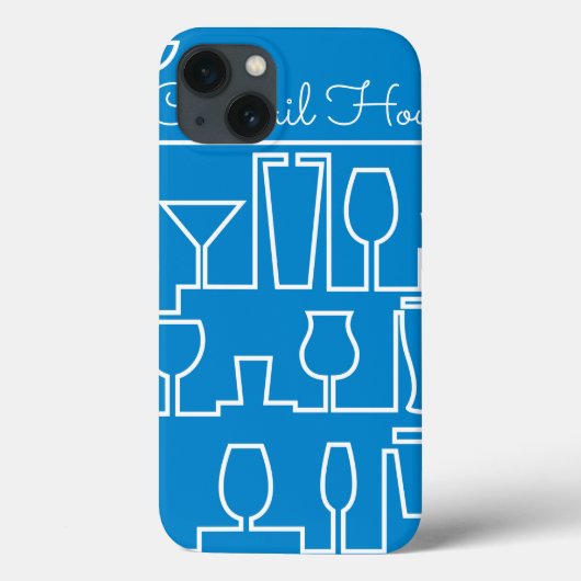 Blue Cocktail Party Case-Mate iPhone Hülle (Rückseite)