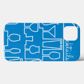 Blue Cocktail Party Case-Mate iPhone Hülle (Rückseite (Horizontal))