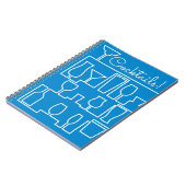 Blue Cocktail Party Notizblock (Linke Seite)