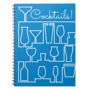 Blue Cocktail Party Notizblock