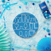 Blue Cocktail Party Pappteller (Party)