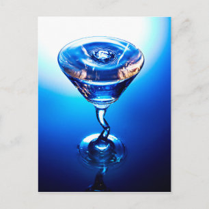 Blue Cocktail Postkarte
