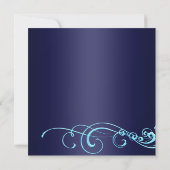 Blue Cocktail Time Junggeselinnen-Abschied Einladu Einladung (Rückseite)