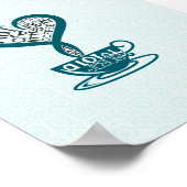 Blue Coffee and Jesus Poster 5"x7" (Ecke)