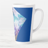 Blue Coffee Tasse mit White Daisy Blume (Rechts)