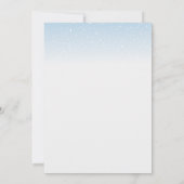 Blue Cold Winter Woodland Forest Baby Dusche Einladung (Rückseite)