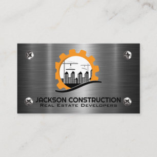 Blue Collar Construction Bauunternehmer Immobi Visitenkarte