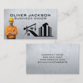 Blue Collar Construction Worker | Builderplatz Visitenkarte (Vorne/Hinten)