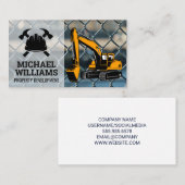 Blue Collar | Heavy Machinery | Construction Visitenkarte (Vorne/Hinten)