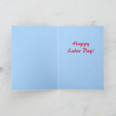 Blue Collar Labour Day Feiertagskarte (Innenseite)