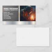 Blue Collar Welder Worker | Stahlsparks Visitenkarte (Vorne/Hinten)