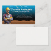 Blue Collar Worker | Bau Blauer Prints Visitenkarte (Vorne/Hinten)