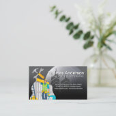 Blue Collar Worker | Construction Tools Visitenkarte (Stehend Vorderseite)