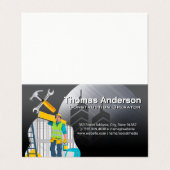 Blue Collar Worker | Construction Tools Visitenkarten (Außenseite Aufgefaltet)