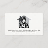 Blue Collar Worker | Zuhause Reparaturen Visitenkarte (Rückseite)