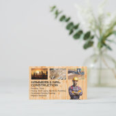 Blue Collar Workers | Baustelle Visitenkarte (Stehend Vorderseite)