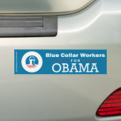 Blue Collar Workers für Obama Autoaufkleber (Auf Auto)