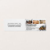 Blue Collar Workers | Schwermaschinen | Builder Visitenkarten (Außenseite Aufgefaltet)