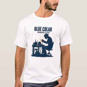 Blue Collar Working Class Welding Pride T-Shirt