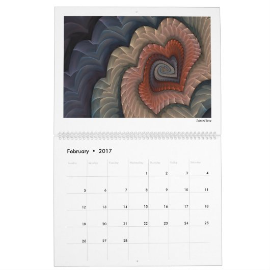 Blue Collection Abstrakte Fraktale 2026 Kalender (Feb 2017)