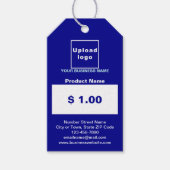 Blue Color Business Product Price Geschenkanhänger (Vorderseite)