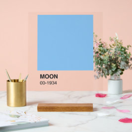 Blue Color Moon Song - Clear Background Acrylschild
