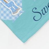 Blue Color Quilt Giraffen Design Fleece Blanket (Ecke)