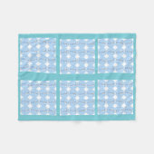 Blue Color Quilt Giraffen Design Fleece Blanket (Vorderseite (Horizontal))