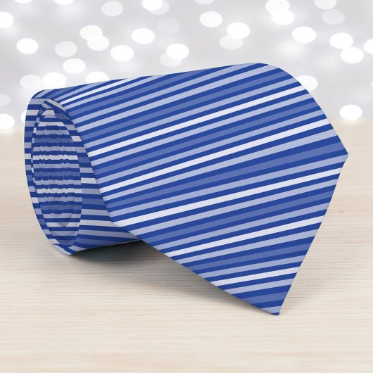 Blue Color Stripes Necktie Krawatte