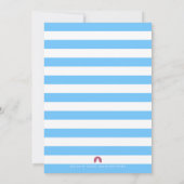 Blue Colorful Modern Baby Sprinkle Einladung Junge (Rückseite)