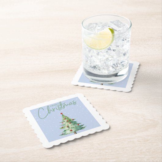 Blue Coloured Christmas Themed Coaster Untersetzer (Vor Ort)