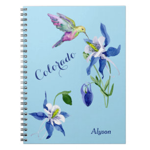 Blue Columbia Garden Hummingbird Notizblock