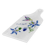 Blue Columbia Garden Hummingbird Schneidebrett (Ecke)