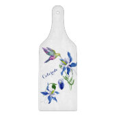 Blue Columbia Garden Hummingbird Schneidebrett (Vorderseite)