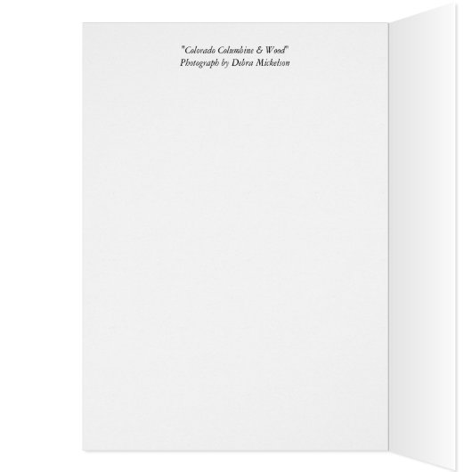 Blue Columbine and Wood Jeden Anlaß Grußkarte (Innen (Links))