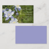 Blue Columbine Blume Graduate Telefonnummerkarte (Vorne/Hinten)
