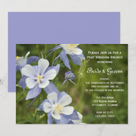 Blue Columbine Blume Post Wedding Brunch Einladung