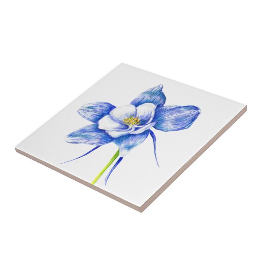 Blue Columbine Fliese (Seite)