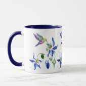 Blue Columbine Garden Hummingbird Tasse (Links)