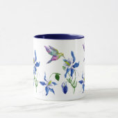 Blue Columbine Garden Hummingbird Tasse (Zentrum)