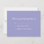 Blue Columbine Wedding RSVP Response Card Karte (Rückseite)
