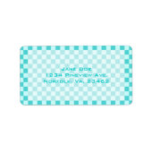 Blue Combination Classic Checkerboard von STaylor Adressaufkleber (Vorne)