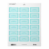Blue Combination Classic Checkerboard von STaylor Adressaufkleber (Vorne)