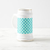 Blue Combination Classic Checkerboard von STaylor Bierglas (Vorderseite Links)
