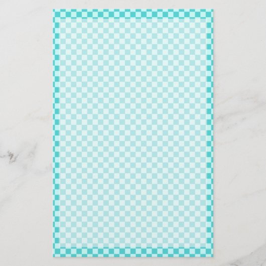 Blue Combination Classic Checkerboard von STaylor Briefpapier (Vorderseite)