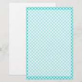 Blue Combination Classic Checkerboard von STaylor Briefpapier (Vorne/Hinten)