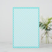Blue Combination Classic Checkerboard von STaylor Briefpapier (Stehend Vorderseite)